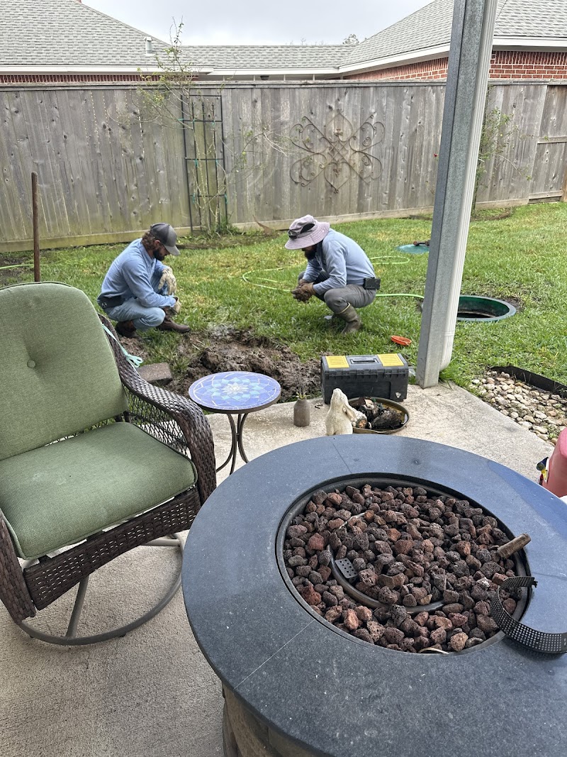 Professional septic service technician working